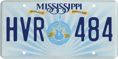 MS license plate HVR484