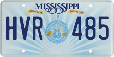 MS license plate HVR485