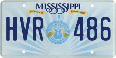 MS license plate HVR486