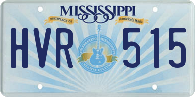MS license plate HVR515