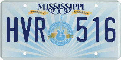 MS license plate HVR516