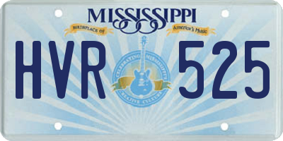 MS license plate HVR525