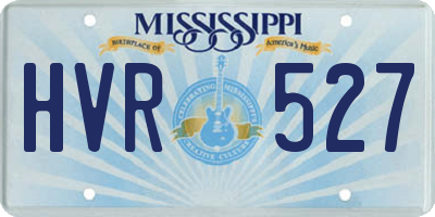 MS license plate HVR527