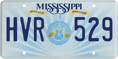 MS license plate HVR529