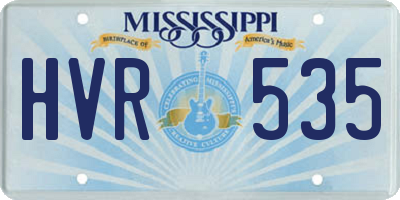 MS license plate HVR535