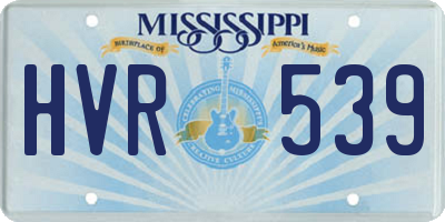 MS license plate HVR539
