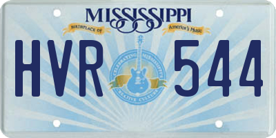 MS license plate HVR544