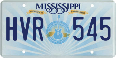 MS license plate HVR545