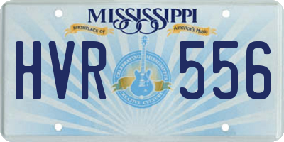 MS license plate HVR556