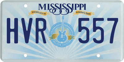 MS license plate HVR557