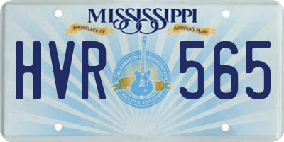 MS license plate HVR565