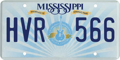 MS license plate HVR566
