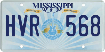 MS license plate HVR568