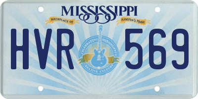 MS license plate HVR569