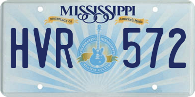MS license plate HVR572