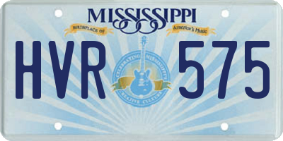 MS license plate HVR575