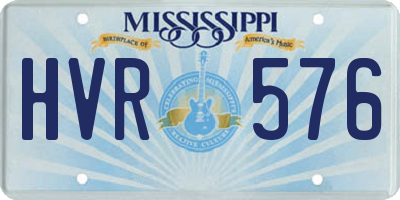 MS license plate HVR576