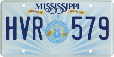 MS license plate HVR579