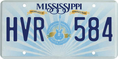 MS license plate HVR584