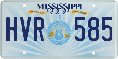 MS license plate HVR585