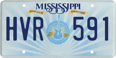 MS license plate HVR591
