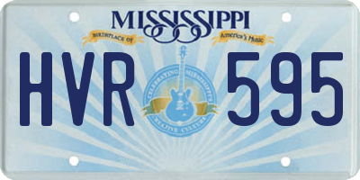 MS license plate HVR595