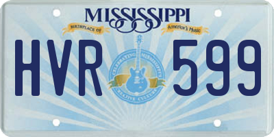 MS license plate HVR599
