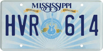 MS license plate HVR614