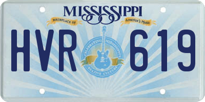 MS license plate HVR619