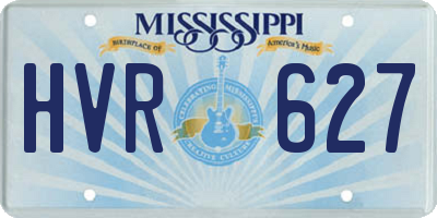 MS license plate HVR627