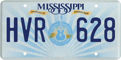 MS license plate HVR628