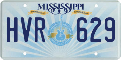 MS license plate HVR629