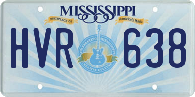 MS license plate HVR638