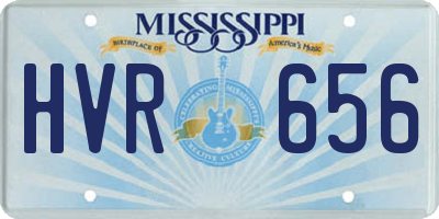 MS license plate HVR656