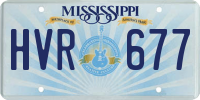 MS license plate HVR677