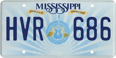 MS license plate HVR686