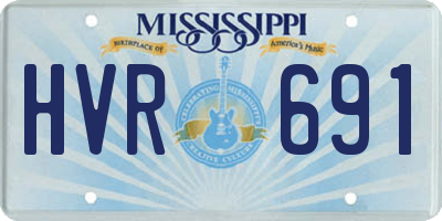 MS license plate HVR691