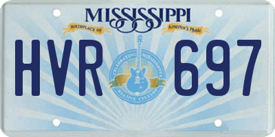 MS license plate HVR697