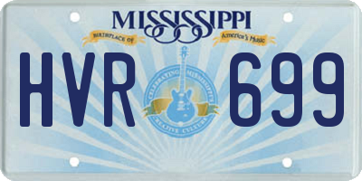 MS license plate HVR699