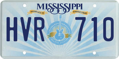 MS license plate HVR710