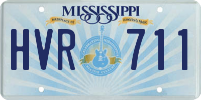 MS license plate HVR711