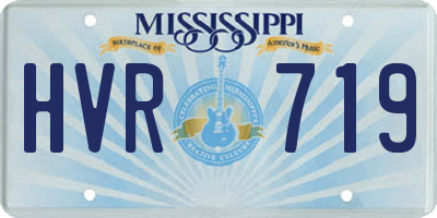 MS license plate HVR719