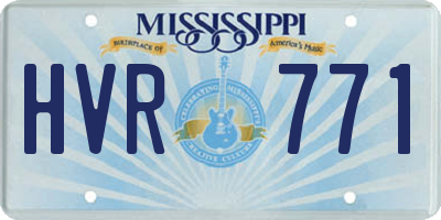 MS license plate HVR771