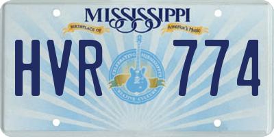 MS license plate HVR774