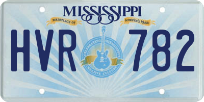 MS license plate HVR782
