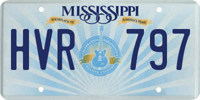 MS license plate HVR797