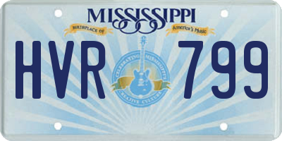 MS license plate HVR799