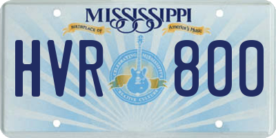MS license plate HVR800