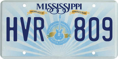 MS license plate HVR809