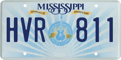 MS license plate HVR811